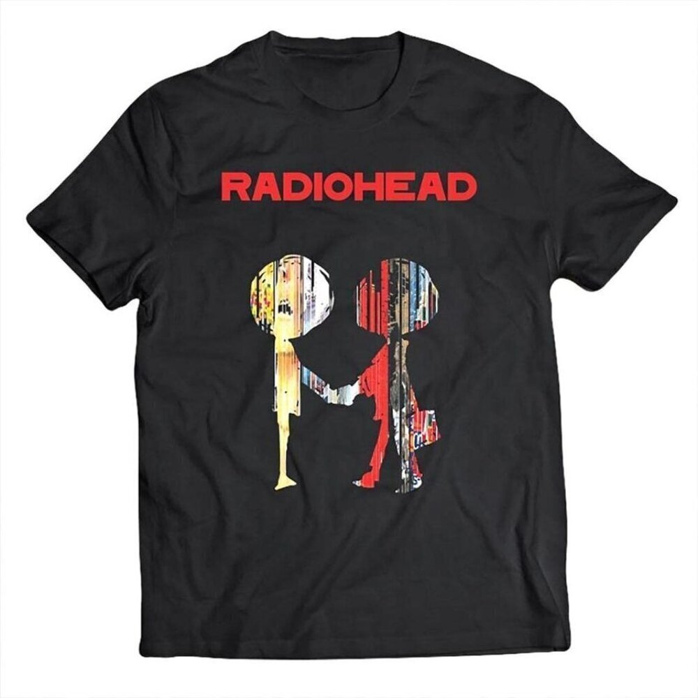 Radiohead Graphic Band T-Shirt Vintage Rock Tee .